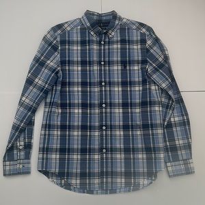 Ralph Lauren Blue Plaid Button down Shirt.  Size L/G (14/16)